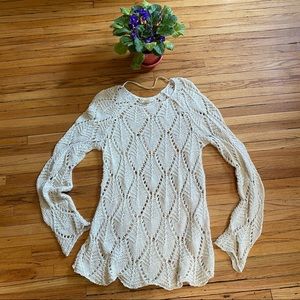 Staring at Stars Tunic, Urban Outfitters, Crochet Cream Knit, Vintage